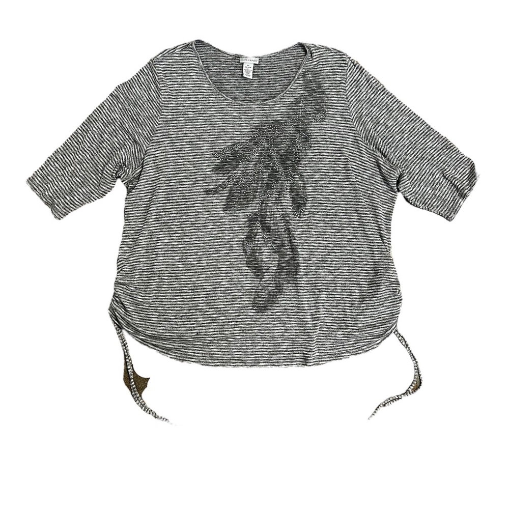 Catherine's size 4X gray short sleeved top